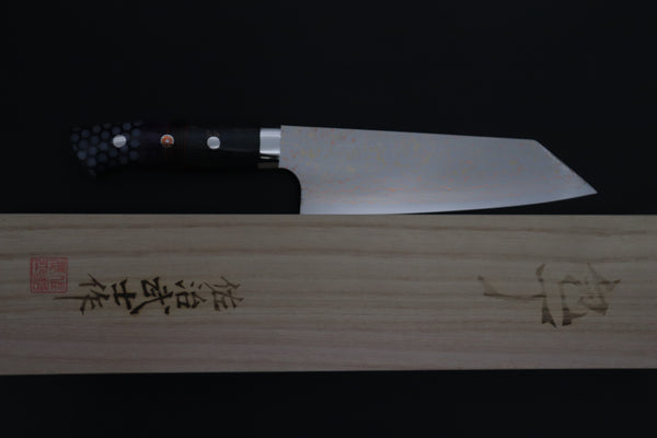 Takeshi Saji Bunka Takeshi Saji SUMMIT ― Limited Edition Custom Series SMT-1208 VG-10W磨 Multi-Colored Golden-Rainbow Damascus Bunka 175mm (6.8 Inch)