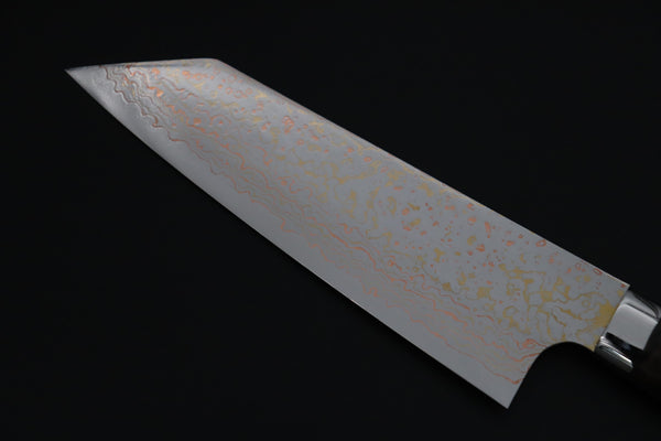 Takeshi Saji Bunka Takeshi Saji SUMMIT ― Limited Edition Custom Series SMT-1209 VG-10W磨 Multi-Colored Golden-Rainbow Damascus Bunka 175mm (6.8 Inch)