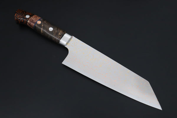 Takeshi Saji Bunka Takeshi Saji SUMMIT ― Limited Edition Custom Series SMT-1209 VG-10W磨 Multi-Colored Golden-Rainbow Damascus Bunka 175mm (6.8 Inch)