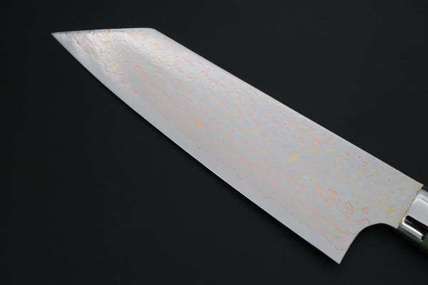 Takeshi Saji Bunka Takeshi Saji SUMMIT ― Limited Edition Custom Series SMT-1210 VG-10W磨 Multi-Colored Golden-Rainbow Damascus Bunka 175mm (6.8 Inch)