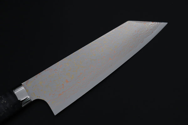 Takeshi Saji Bunka Takeshi Saji SUMMIT ― Limited Edition Custom Series SMT-1211 VG-10W磨 Multi-Colored Golden-Rainbow Damascus Bunka 175mm (6.8 Inch)