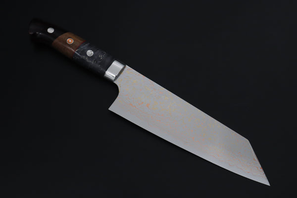 Takeshi Saji Bunka Takeshi Saji SUMMIT ― Limited Edition Custom Series SMT-1211 VG-10W磨 Multi-Colored Golden-Rainbow Damascus Bunka 175mm (6.8 Inch)