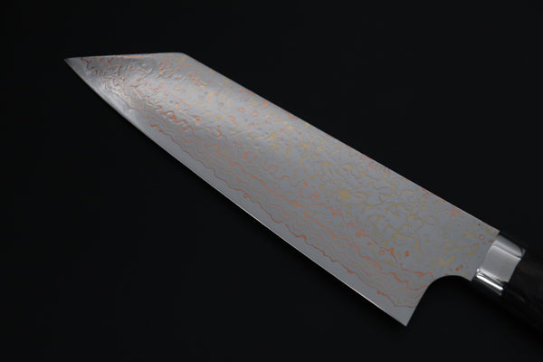 Takeshi Saji Bunka Takeshi Saji SUMMIT ― Limited Edition Custom Series SMT-1212 VG-10W磨 Multi-Colored Golden-Rainbow Damascus Bunka 175mm (6.8 Inch)