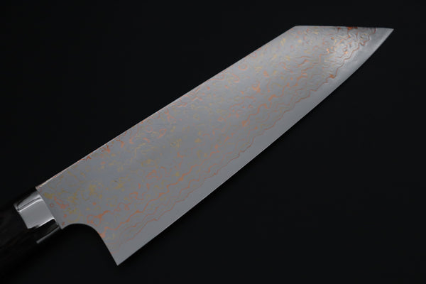 Takeshi Saji Bunka Takeshi Saji SUMMIT ― Limited Edition Custom Series SMT-1212 VG-10W磨 Multi-Colored Golden-Rainbow Damascus Bunka 175mm (6.8 Inch)