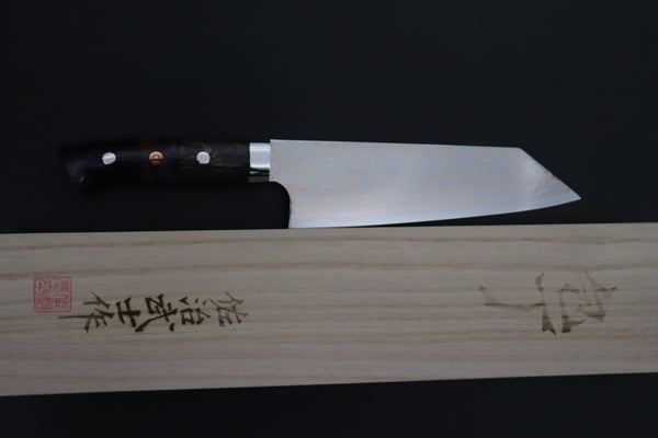 Takeshi Saji Bunka Takeshi Saji SUMMIT ― Limited Edition Custom Series SMT-1212 VG-10W磨 Multi-Colored Golden-Rainbow Damascus Bunka 175mm (6.8 Inch)