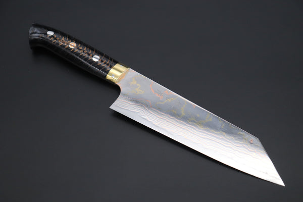 Takeshi Saji Bunka Takeshi Saji SUMMIT ― Limited Edition Custom Series SMT-825 Blue Steel No.2 Rainbow Damascus Bunka 180mm (7 inch)