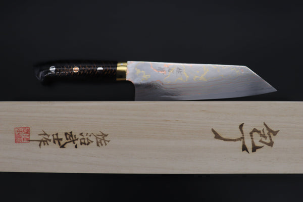 Takeshi Saji Bunka Takeshi Saji SUMMIT ― Limited Edition Custom Series SMT-825 Blue Steel No.2 Rainbow Damascus Bunka 180mm (7 inch)