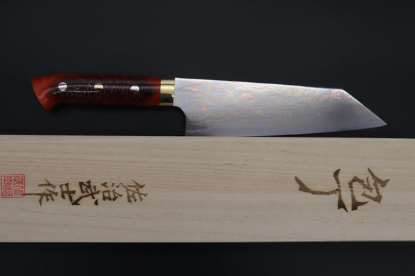 Takeshi Saji Bunka Takeshi Saji SUMMIT ― Limited Edition Custom Series SMT-826 Blue Steel No.2 Rainbow Damascus Bunka 180mm (7 inch)