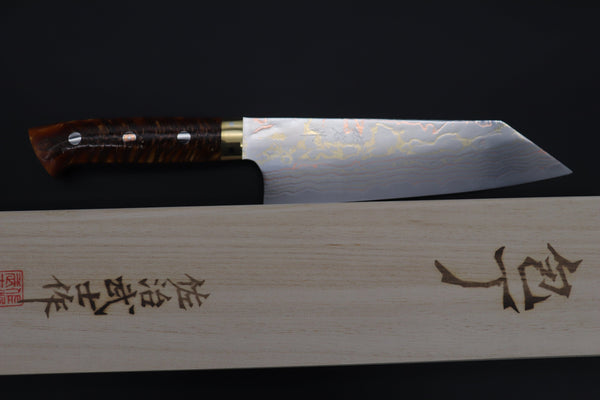 Takeshi Saji Bunka Takeshi Saji SUMMIT ― Limited Edition Custom Series SMT-827 Blue Steel No.2 Rainbow Damascus Bunka 180mm (7 inch)