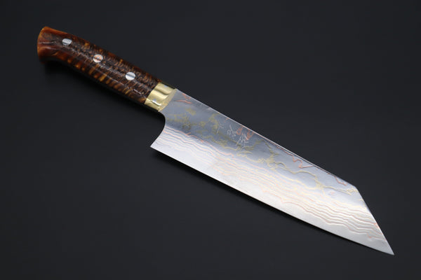 Takeshi Saji Bunka Takeshi Saji SUMMIT ― Limited Edition Custom Series SMT-827 Blue Steel No.2 Rainbow Damascus Bunka 180mm (7 inch)