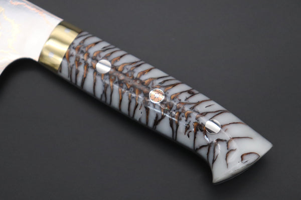 Takeshi Saji Bunka Takeshi Saji SUMMIT ― Limited Edition Custom Series SMT-829 Blue Steel No.2 Rainbow Damascus Bunka 180mm (7 inch)