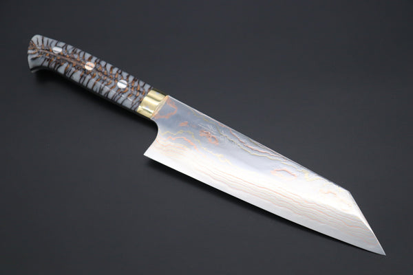 Takeshi Saji Bunka Takeshi Saji SUMMIT ― Limited Edition Custom Series SMT-829 Blue Steel No.2 Rainbow Damascus Bunka 180mm (7 inch)