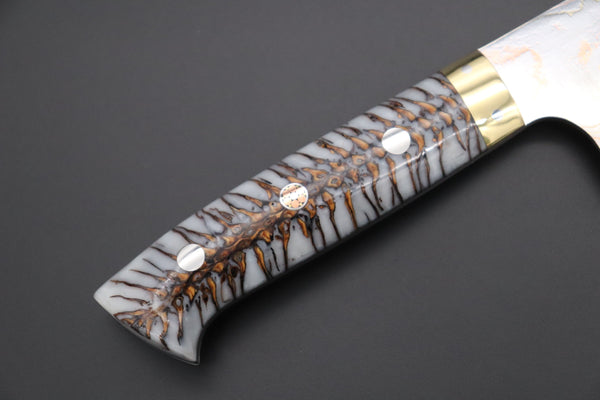 Takeshi Saji Bunka Takeshi Saji SUMMIT ― Limited Edition Custom Series SMT-829 Blue Steel No.2 Rainbow Damascus Bunka 180mm (7 inch)