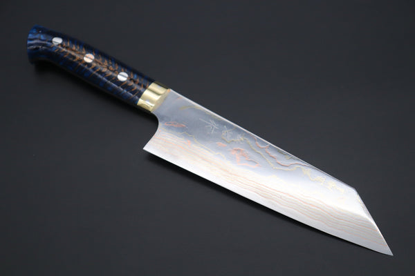 Takeshi Saji Bunka Takeshi Saji SUMMIT ― Limited Edition Custom Series SMT-830 Blue Steel No.2 Rainbow Damascus Bunka 180mm (7 inch)