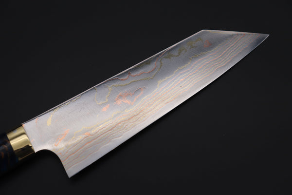 Takeshi Saji Bunka Takeshi Saji SUMMIT ― Limited Edition Custom Series SMT-830 Blue Steel No.2 Rainbow Damascus Bunka 180mm (7 inch)