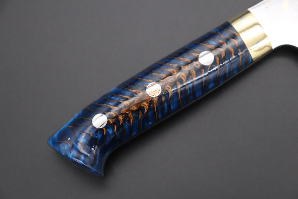 Takeshi Saji Bunka Takeshi Saji SUMMIT ― Limited Edition Custom Series SMT-830 Blue Steel No.2 Rainbow Damascus Bunka 180mm (7 inch)