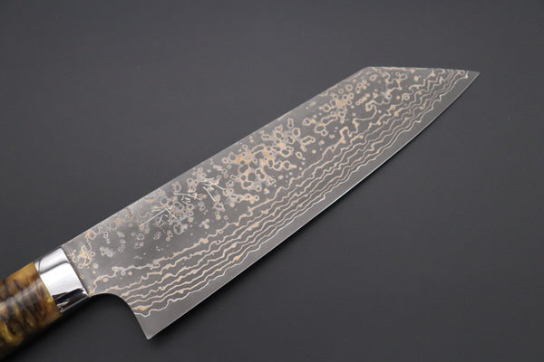 Takeshi Saji Bunka Takeshi Saji SUMMIT ― Limited Edition Custom Series SMT-948 VG-10W Multi-Colored Golden-Rainbow Damascus Bunka 175mm (6.8 Inch)