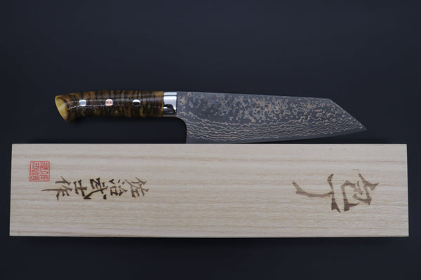 Takeshi Saji Bunka Takeshi Saji SUMMIT ― Limited Edition Custom Series SMT-948 VG-10W Multi-Colored Golden-Rainbow Damascus Bunka 175mm (6.8 Inch)