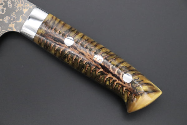 Takeshi Saji Bunka Takeshi Saji SUMMIT ― Limited Edition Custom Series SMT-948 VG-10W Multi-Colored Golden-Rainbow Damascus Bunka 175mm (6.8 Inch)