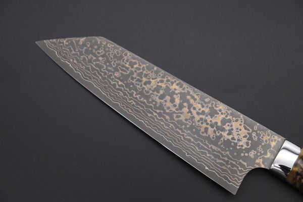 Takeshi Saji Bunka Takeshi Saji SUMMIT ― Limited Edition Custom Series SMT-948 VG-10W Multi-Colored Golden-Rainbow Damascus Bunka 175mm (6.8 Inch)