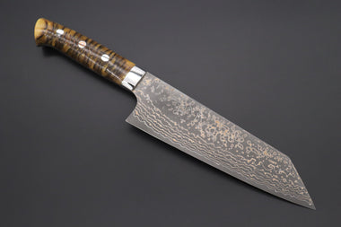 Takeshi Saji Bunka Takeshi Saji SUMMIT ― Limited Edition Custom Series SMT-948 VG-10W Multi-Colored Golden-Rainbow Damascus Bunka 175mm (6.8 Inch)