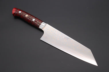 Takeshi Saji Bunka Takeshi Saji SUMMIT ― Limited Edition Custom Series SMT-985 VG-10W磨 Multi-Colored Golden-Rainbow Damascus Bunka 175mm (6.8 Inch)