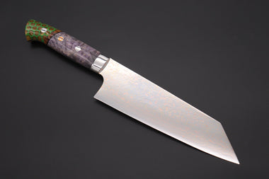 Takeshi Saji Bunka Takeshi Saji SUMMIT ― Limited Edition Custom Series SMT-988 VG-10W磨 Multi-Colored Golden-Rainbow Damascus Bunka 175mm (6.8 Inch)
