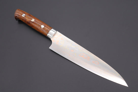 Takeshi Saji Gyuto Master Saji Rainbow Damascus Series Gyuto (180mm to 270mm, 4 Sizes, Ironwood Handle)