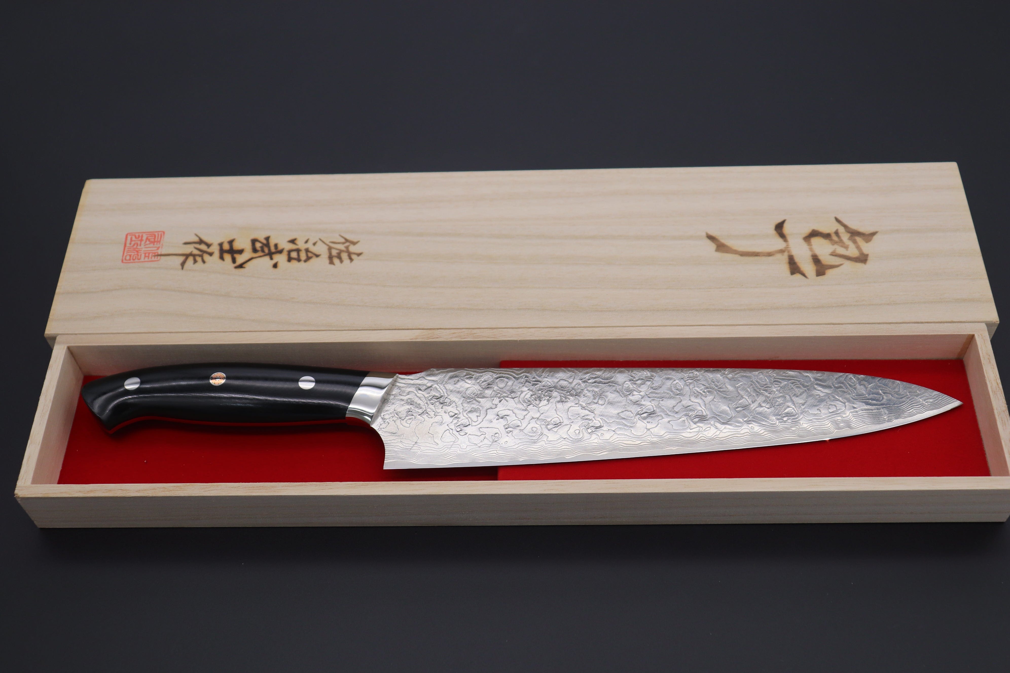 Brands - Takeshi Saji - Takeshi Saji R2 Diamond Finish Damascus NNM -  Japanese Knives Shop - Hocho Knife