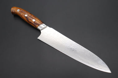 Takeshi Saji Gyuto Takeshi Saji R-2 Custom Diamond Damascus Wild Series New Design Gyuto (210mm and 240mm, Desert Ironwood Handle)