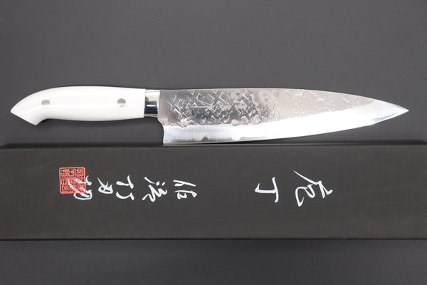 Takeshi Saji Gyuto Takeshi Saji SRS-13 Custom Series Designed By Nomura Gyuto 210mm (8.2 inch, White Corian Handle)