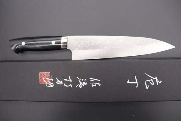 Takeshi Saji Gyuto Takeshi Saji SRS-13 Custom Series Gyuto (210mm and 240mm, 2 Sizes, Black Linen Micarta Handle)