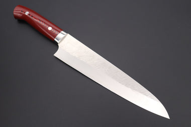 Takeshi Saji Gyuto Takeshi Saji SRS-13 Custom Series Gyuto (210mm and 240mm, 2 Sizes, Red & Black Linen Micarta Handle)