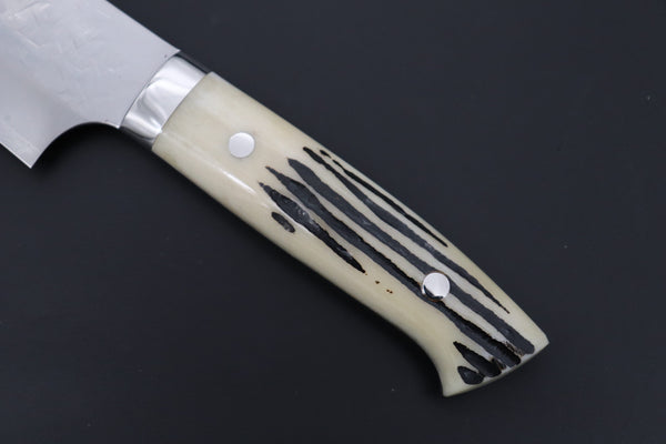 Takeshi Saji Gyuto TS-13 Gyuto 240mm (9.4 inch) Takeshi Saji SRS-13 Hammer Forged, Custom Handmade Handle Series TS-13 Gyuto 240mm (9.4 Inch, Stag Bone Handle)