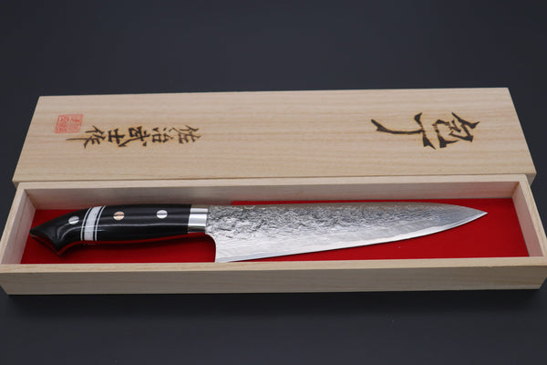 Takeshi Saji Gyuto Takeshi Saji SUMMIT ― Limited Edition Custom Series Designed By Nomura SMT-577 R-2 Custom Damascus Gyuto 180mm (7 Inch)