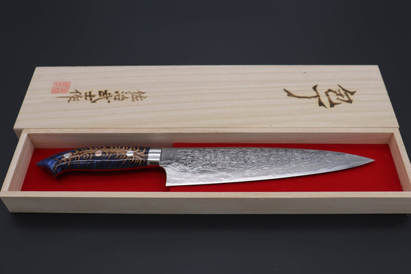Takeshi Saji Gyuto Takeshi Saji SUMMIT ― Limited Edition Custom Series Designed By Nomura SMT-581 R-2 Custom Damascus Gyuto 180mm (8.2 Inch)