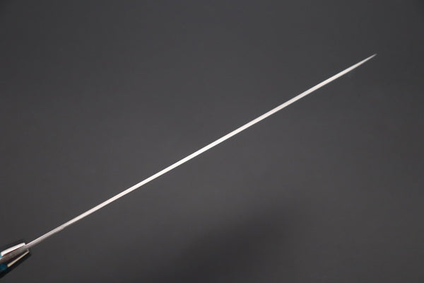 Takeshi Saji Gyuto Takeshi Saji SUMMIT ― Limited Edition Custom Series SMT-1058 VG-10W Multi-Colored Golden-Rainbow Damascus Gyuto 210mm (8.2 Inch)