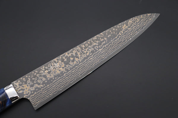 Takeshi Saji Gyuto Takeshi Saji SUMMIT ― Limited Edition Custom Series SMT-1062 VG-10W Multi-Colored Golden-Rainbow Damascus Gyuto 240mm (9.4 Inch)