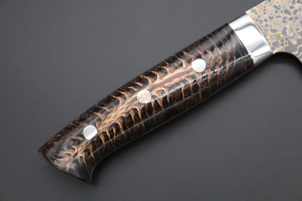 Takeshi Saji Gyuto Takeshi Saji SUMMIT ― Limited Edition Custom Series SMT-1064 VG-10W Multi-Colored Golden-Rainbow Damascus Gyuto 240mm (9.4 Inch)