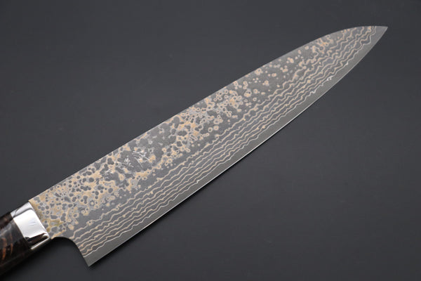 Takeshi Saji Gyuto Takeshi Saji SUMMIT ― Limited Edition Custom Series SMT-1064 VG-10W Multi-Colored Golden-Rainbow Damascus Gyuto 240mm (9.4 Inch)