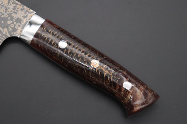 Takeshi Saji Gyuto Takeshi Saji SUMMIT ― Limited Edition Custom Series SMT-1065 VG-10W Multi-Colored Golden-Rainbow Damascus Gyuto 240mm (9.4 Inch)