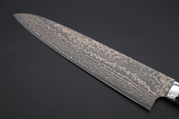 Takeshi Saji Gyuto Takeshi Saji SUMMIT ― Limited Edition Custom Series SMT-1066 VG-10W Multi-Colored Golden-Rainbow Damascus Gyuto 240mm (9.4 Inch)