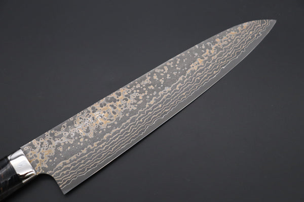 Takeshi Saji Gyuto Takeshi Saji SUMMIT ― Limited Edition Custom Series SMT-1066 VG-10W Multi-Colored Golden-Rainbow Damascus Gyuto 240mm (9.4 Inch)