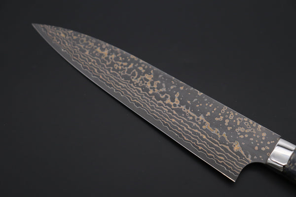 Takeshi Saji Gyuto Takeshi Saji SUMMIT ― Limited Edition Custom Series SMT-1098 VG-10W Multi-Colored Golden-Rainbow Damascus Gyuto 210mm (8.2 Inch)