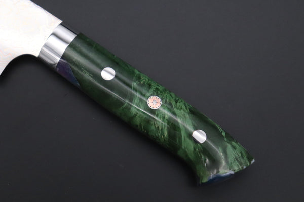 Takeshi Saji Gyuto Takeshi Saji SUMMIT ― Limited Edition Custom Series SMT-1128 VG-10W磨 Multi-Colored Golden-Rainbow Damascus Gyuto 210mm (8.2 Inch)