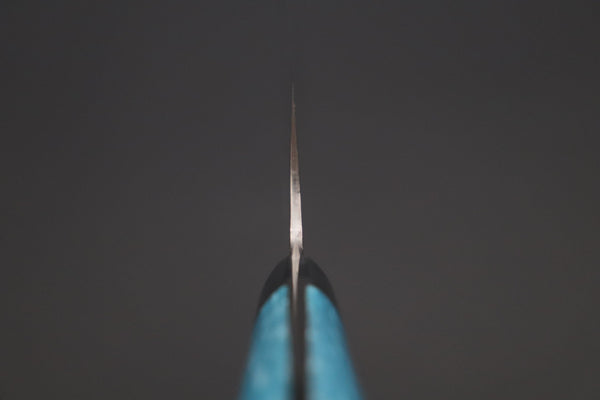Takeshi Saji SUMMIT ― Limited Edition Custom Series SMT-1129 VG-10W磨 Multi-Colored Golden-Rainbow Damascus Gyuto 210mm (8.2 Inch) - JapaneseChefsKnife.Com