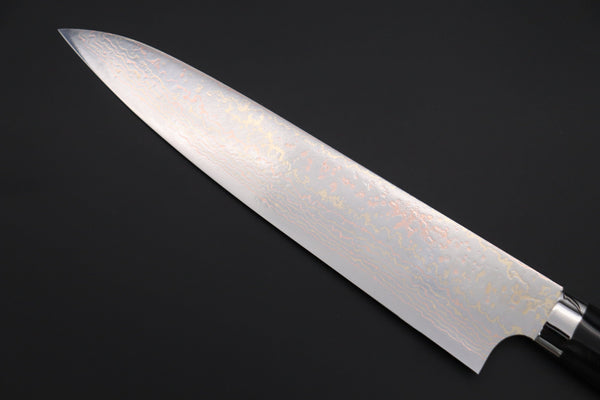 Takeshi Saji Gyuto Takeshi Saji SUMMIT ― Limited Edition Custom Series SMT-1133 VG-10W磨 Multi-Colored Golden-Rainbow Damasto 240mm (9.4 Inch)