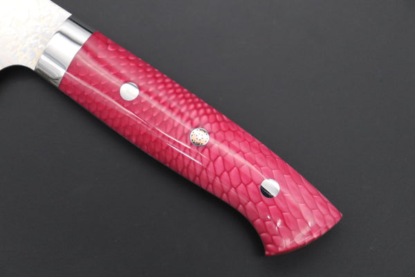 Takeshi Saji Gyuto Takeshi Saji SUMMIT ― Limited Edition Custom Series SMT-1134 VG-10W磨 Multi-Colored Golden-Rainbow Damasto 240mm (9.4 Inch)