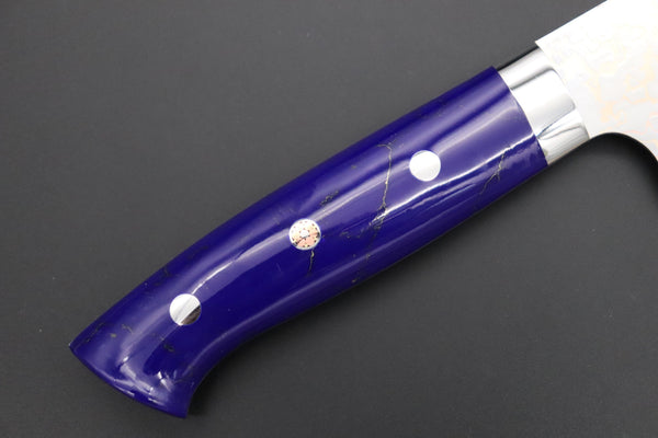 Takeshi Saji Gyuto Takeshi Saji SUMMIT ― Limited Edition Custom Series SMT-1135 VG-10W磨 Multi-Colored Golden-Rainbow Damasto 240mm (9.4 Inch)