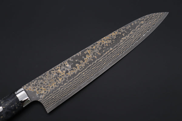 Takeshi Saji Gyuto Takeshi Saji SUMMIT ― Limited Edition Custom Series SMT-1161 VG-10W Multi-Colored Golden-Rainbow Damascus Gyuto 240mm (9.4 Inch)